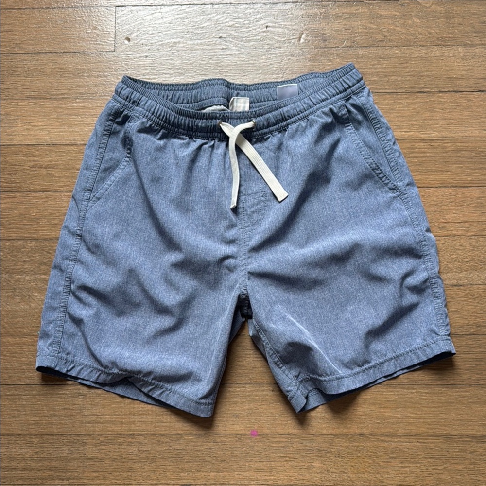 Kids boys Fair Harbor Blue swim trunks shorts with Drawstring size l